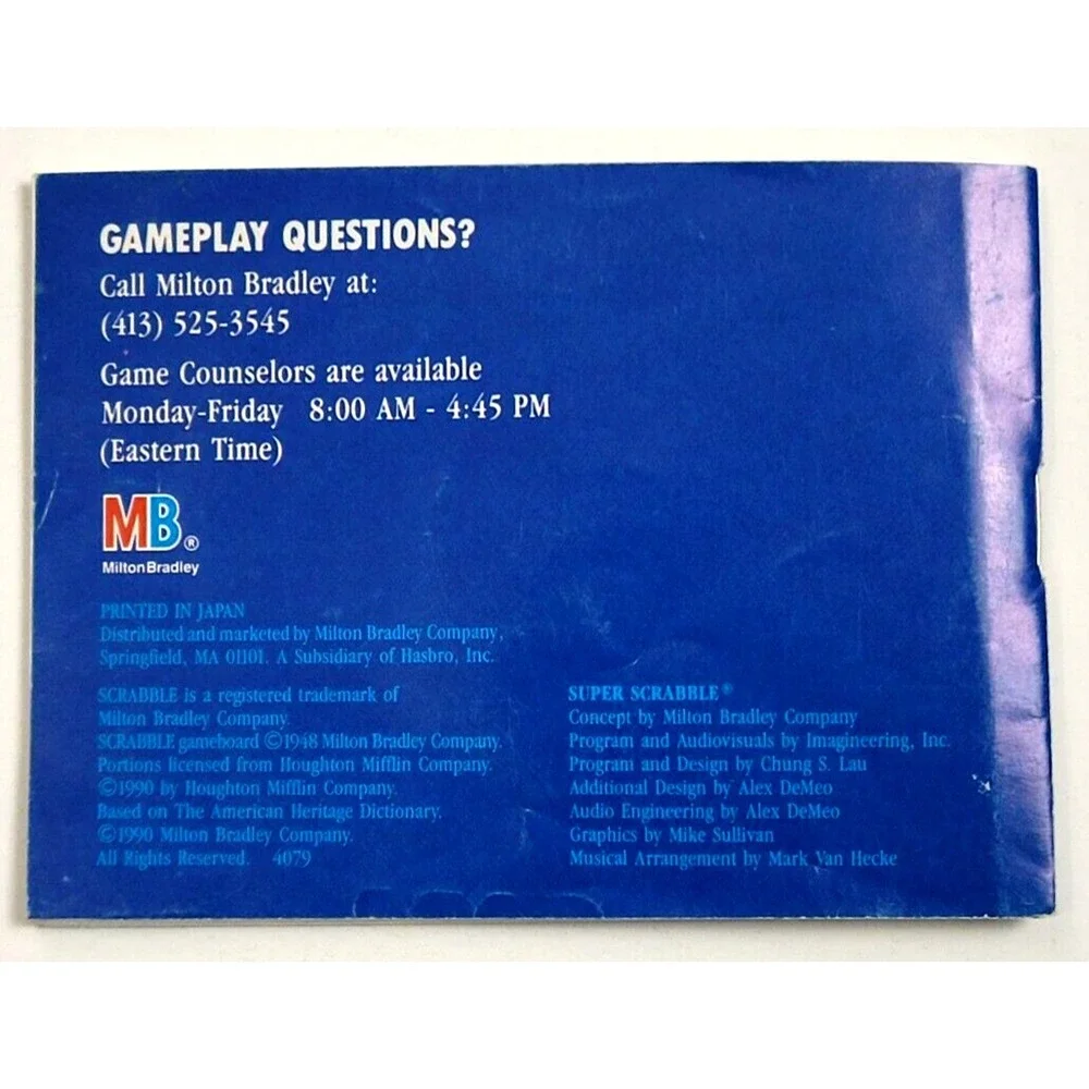 Nintendo game manual